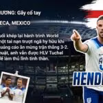 Tiền vệ Jordan Henderson của đội tuyển Anh gặp tai nạn chấn thương gãy cổ tay hy hữu khi ăn mừng chiến thắng tại sân vận động Azteca, World Cup 2026.