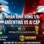 Hình ảnh nhận định trận đấu Argentina vs Ai Cập tại vòng 1/8 World Cup 2026, cuộc so tài đỉnh cao giữa Lionel Messi và Mohamed Salah trên nền tảng trực tiếp bóng đá Thapcamtv.